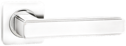 Ручка дверная РЕНЦ "Арона" INDH 96-02 MSW/CP-2 Матовый супер белый - Хром блестящий - фото 5632