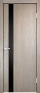 Межкомнатная дверь серии Smart Z1 PO Капучино стекло лакобель черное 1905 - фото 5774