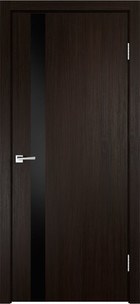 Межкомнатная дверь серии Smart Z1 PO Венге стекло лакобель черное 1906 - фото 5777