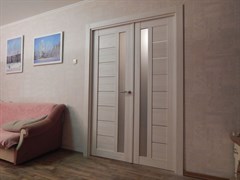 Установка двупольной двери модели Порта 27 Cappuccino Veralinga 1894