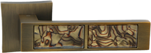 Ручка дверная Oro&Oro  "921-13", кофе tiger и Никель суперматовый 1947