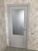 Готовая работа по установке межкомнатных дверей Rimini 80002 светло-серый 2072