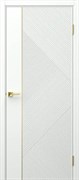 Межкомнатная дверь Соло 4 ДГ Молдинг золото (RAL 9003) 2191