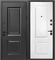 ВХОДНАЯ МЕТАЛЛИЧЕСКАЯ ДВЕРЬ «9см Муар Черный 2 Квадрата» Белый клен/Каштан 2213 - фото 7018