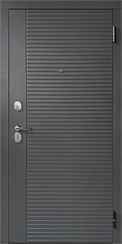 Входная дверь ДМ 78 см Просемь Зеркало Графит/ Белый  БД 2237