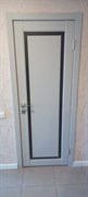 Межкомнатная дверь Прага ДО Светло серый стекло метелюкс в интерьере