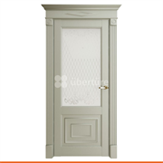 Межкомнатная дверь Флоренс 62002 Серена светло-серый ДО стекло метелюкс с узором